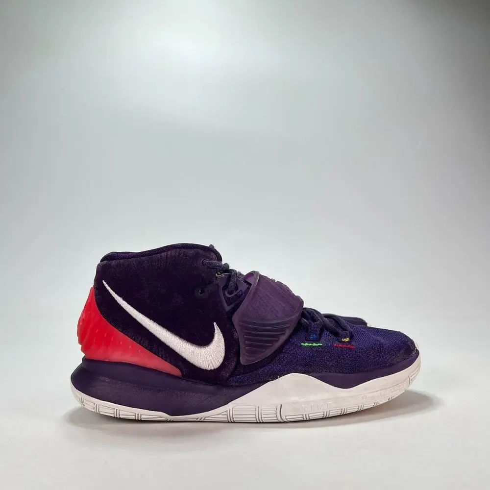 Nike Kyrie 6 Purple Red Basketball Sneakers Shoes BQ5599-500 Youth Size 5Y